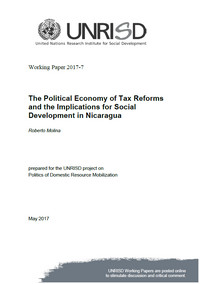 The Political Economy of Tax Reforms and the Implications for Social Development in Nicaragua